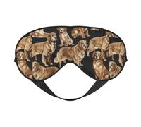 Golden Retrievers Masque pour les yeux respirant à couverture intégrale élégant réglable pour la sieste nocturne