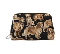 Golden Retrievers Organiseur de maquillage portable pour femme, doré, Taille unique, Trousse de toilette