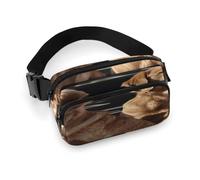 Golden Retrievers Sac banane avec sangle réglable pour sports de plein air randonnée