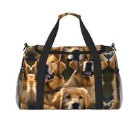 Golden Retrievers Sac de transport sous le siège pour articles personnels Sac de sport, noir, One Size