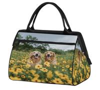 Golden Retrievers Sac de voyage pour femmes, hommes, enfants, garçons et filles, sac de week-end, sac fourre-tout de 24 L, pour sport, gym, yoga, couleur, Big, Organiseur de sac