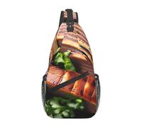 Golden Roast C'est un sac à bandoulière décontracté pour homme avec une grande capacité de stockage et une poche plaquée de chaque côté. Noir, taille unique