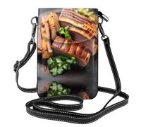 Golden Roast Sac à bandoulière imprimé pour femme - Parfait pour les voyages et le shopping, noir, taille unique