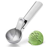 Golden Rule Cuillère à Glace en Acier Inoxydable avec Déclencheur Pratique, Convient Également pour la Pâte à Biscuits et la Pastèque
