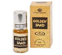 GOLDEN SAND Al Rehab Prime Véritable Attar Huile Parfum Roll On Sans Alcool Halal 3ML haute qualité - Sable doré, 3ml