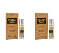 "Golden Sand Concentrated Perfume Oil 6ml - Long-Lasting, Alcohol-Free Roll-On Attar for Men - Pack of 2"