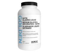GOLDEN Satin Glazing Liquid by, 946 ml Jar, Professional Acrylic Medium, Semi-Transparent