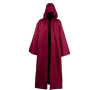 Golden service Cape à Capuchon Robe à Capuche Poncho Gothic Vêtements Médiévale Manteau pour Hommes et Enfants pour Cosplay Halloween Masquerade Soirées Vénitienne,Bordeaux,XL