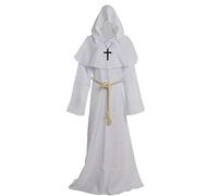 Golden service cosplay Robes Prêtre Friar Encapuchonné Médiéval Moine Renaissance Costume Cosplay