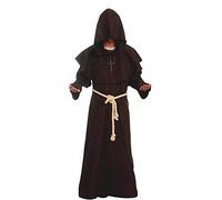 Golden service cosplay Robes Prêtre Friar Encapuchonné Médiéval Moine Renaissance Costume Cosplay