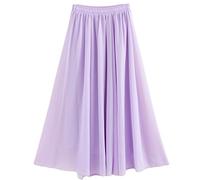 Golden Service Femme Jupe Boheme Tour de Taille Elastique Casual en Chiffon Dress Plage Mariage Grande