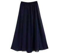 Golden Service Femme Jupe Boheme Tour de Taille Elastique Casual en Chiffon Dress Plage Mariage Grande