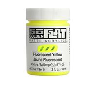 Golden SoFlat Matte Acrylic Paint, 2oz jar, Fluorescent Yellow (6770-2)
