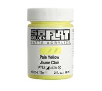 Golden SoFlat Matte Acrylic Paint, 2oz jar, Pale Yellow (6500-2)
