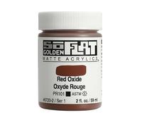 Golden SoFlat Matte Acrylic Paint, 2oz jar, Red Oxide (6720-2)
