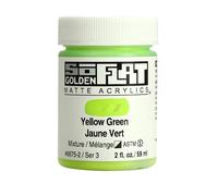 Golden SoFlat Matte Acrylic Paint, 2oz jar, Yellow Green (6675-2)