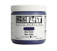 GOLDEN SoFlat Matte Acrylics by, Blue Violet, 473 ml Jar, Professional Acrylic Paint, Opaque