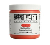 GOLDEN SoFlat Matte Acrylics by, Naphthol Pink, 473 ml Jar, Professional Acrylic Paint, Opaque