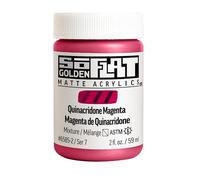 GOLDEN SoFlat Matte Acrylics by, Quinacridone Magenta, 59 ml Jar, Professional Acrylic Paint,