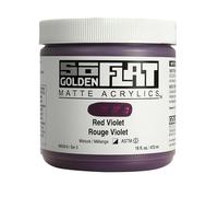 GOLDEN SoFlat Matte Acrylics by, Red Violet, 473 ml Jar, Professional Acrylic Paint, Semi-Opaque