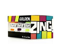 SoFlat Matte Acrylics by GOLDEN, Zing Lot de 6 couleurs, peinture acrylique professionnelle