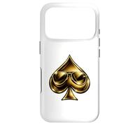 Golden Spade Sunglasses Poker Casino Lucky Symbol Coque pour iPhone 17 Pro