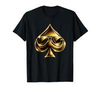 Golden Spade Sunglasses Poker Casino Lucky Symbol T-Shirt