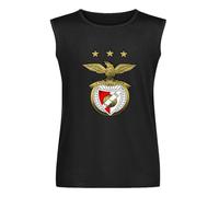 Golden Sport Lisboa SL Benfica Logo Regular Fit Men's Vests Tank Tops O-Neck 100% Cotton Undershirts Unisex Sleeveless T-Shirt L
