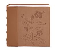 Golden State Art Album Photo, Peut contenir 200 Photos 10,2 x 15,2 cm, 2 par, Pages Simili Cuir Inspiration Vintage, Housse P52028-6 Marron