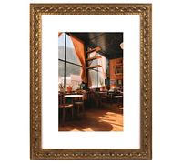 Golden State Art, Cadre décoratif de couleur bronze - 30,5 x 40,6 cm - Tapis blanc pour photos de 20,3 x 30,5 cm - Design de moulage complexe - Montage mural - Portrait/paysage - Verre trempé