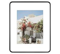 Golden State Art Cadre photo noir en aluminium 40,6 x 50,8 cm - avec coins arrondis - avec passe-partout pour photo de 28 x 35,6 cm ou sans passe-partout pour photo de 40,6 x 50,8 cm - Verre véritable