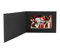 Golden State Art, Lot de 100 dossiers photo sans acide pour photos en format paysage, parfaits pour les événements spéciaux : remise de diplôme, mariage, fête prénatale (carton noir/cadres en papier,