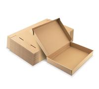 Golden State Art, Lot de 20 boîtes d'expédition en carton ondulé Marron Taille M 33 x 20 x 2 cm