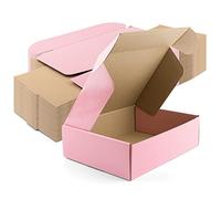 Golden State Art, Lot de 26 boîtes d'expédition roses en carton ondulé pour expédition, emballage, cadeaux, produits