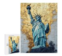 Golden Statue of Liberty Puzzle 1000 Pièces Educa Jouet en Bois Cadeau Unique Décoration Intérieure Jeu Éducatif Challenge Toy Adultes Et Enfants À Partir De 14 Ans 500 PCS