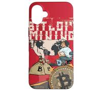 Golden Stylish Bitcoin Tees, Bitcoin Cryptocurrency Graphic Coque pour iPhone 16 Plus