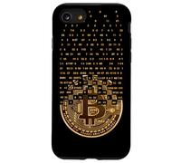 Golden Stylish Bitcoin Tees, Bitcoin Cryptocurrency Graphic Coque pour iPhone SE (2020) / 7 / 8