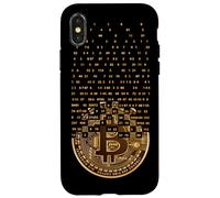 Golden Stylish Bitcoin Tees, Bitcoin Cryptocurrency Graphic Coque pour iPhone X/XS