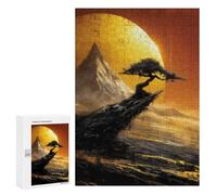 Golden Sunset Mountain Landscape Puzzle 1000 Pièces Educa Jouet en Bois Cadeau Unique Décoration Intérieure Jeu Éducatif Challenge Toy Adultes Et Enfants À Partir De 14 Ans 300 PCS