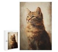 Golden Tabby Cat Portrait -1 Puzzle 1000 Pièces Educa Jouet en Bois Cadeau Unique Décoration Intérieure Jeu Éducatif Challenge Toy Adultes Et Enfants À Partir De 14 Ans 1000 PCS