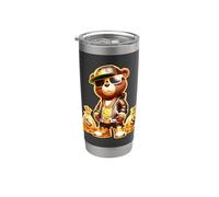 Golden Teddy Bear Boss Sacs d'argent avec pièces et chaîne dorées Gobelet isotherme en acier inoxydable double paroi