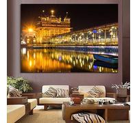 Golden Temple of India Toile Peinture Imprime Paysage Moderne Affiches et Gravures Mur Art Photos pour La Décoration Intérieure23.6 "x 31.4" (60x80cm) Pas de cadre