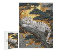 Golden Tiger Art Print Puzzle 1000 Pièces Educa Jouet en Bois Cadeau Unique Décoration Intérieure Jeu Éducatif Challenge Toy Adultes Et Enfants À Partir De 14 Ans 500 PCS
