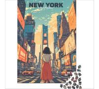 Golden Times Square Puzzles 1000 pièces pour Adultes | Collection d'artistes d'activités familiales difficiles BeauxArts 38x26cm