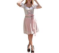 Golden Trachten Robe Dirndl 3 pièces pour femme avec tablier et chemisier, 502GT, gris, 36