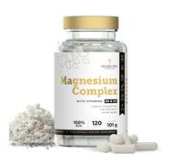 Golden Tree Magnesium Complex, 120 Gélules | Magnésium Complexe Triple, Avec Citrate, Bisglycinate et Malate de Magnésium, Haute Teneur 400 mg, avec Vitamine D3 et B6