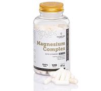 Golden Tree Magnesium Complex - Magnésium Complexe Triple avec Citrate, Bisglycinate et Malate de Magnésium - Haute Teneur 400 mg avec Vitamine D3 et B6 - 120 Gélules
