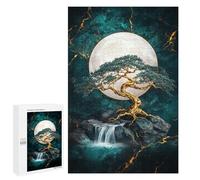 Golden Tree Moonlit Waterfall Puzzle 1000 Pièces Educa Jouet en Bois Cadeau Unique Décoration Intérieure Jeu Éducatif Challenge Toy Adultes Et Enfants À Partir De 14 Ans 1000 PCS