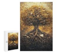 Golden Tree of Knowledge Puzzle 1000 Pièces Educa Jouet en Bois Cadeau Unique Décoration Intérieure Jeu Éducatif Challenge Toy Adultes Et Enfants À Partir De 14 Ans 1000 PCS