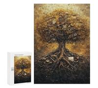 Golden Tree of Knowledge Puzzle 300 Pièces Educa Jouet en Bois Cadeau Unique Décoration Intérieure Jeu Éducatif Challenge Toy Adultes Et Enfants À Partir De 14 Ans 300 PCS